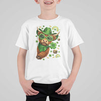 Funny Irish Highland Cow T Shirt For Kid St Patricks Day Gift