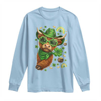 Funny Irish Highland Cow Long Sleeve Shirt St Patricks Day Gift