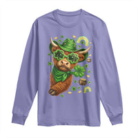 Funny Irish Highland Cow Long Sleeve Shirt St Patricks Day Gift