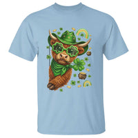 Funny Irish Highland Cow T Shirt St Patricks Day Gift