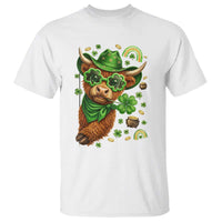 Funny Irish Highland Cow T Shirt St Patricks Day Gift