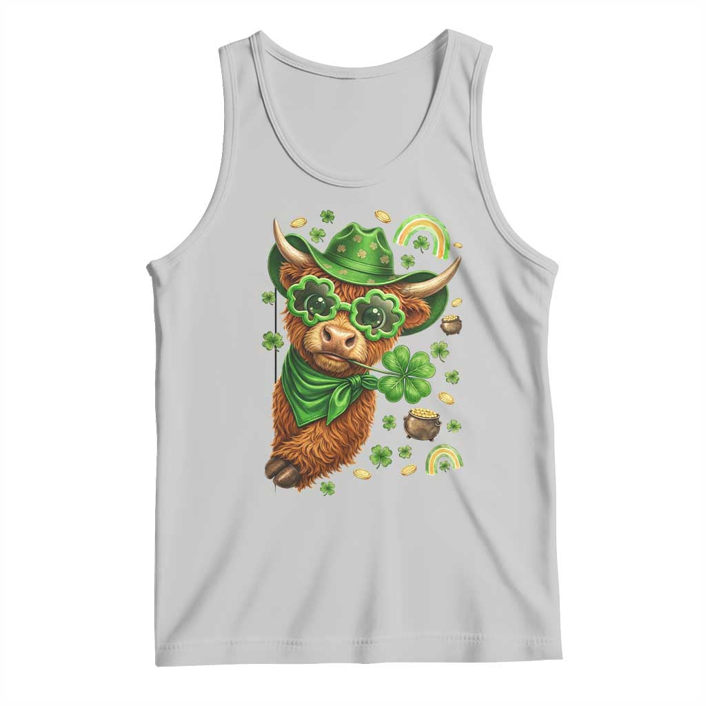 Funny Irish Highland Cow Tank Top St Patricks Day Gift