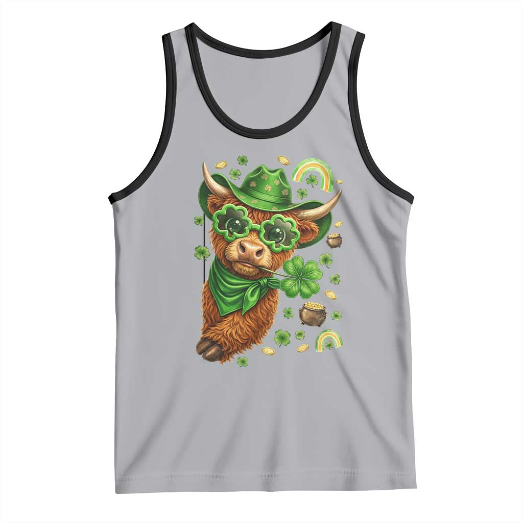 Funny Irish Highland Cow Tank Top St Patricks Day Gift