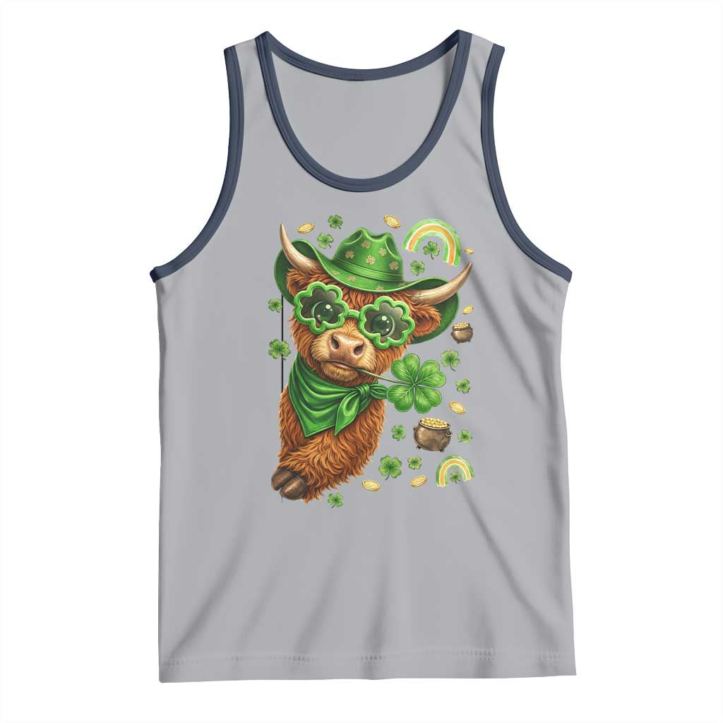 Funny Irish Highland Cow Tank Top St Patricks Day Gift