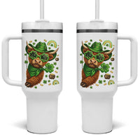 Funny Irish Highland Cow Tumbler With Handle St Patricks Day Gift