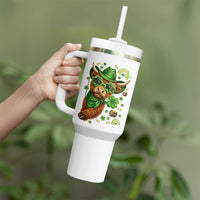 Funny Irish Highland Cow Tumbler With Handle St Patricks Day Gift