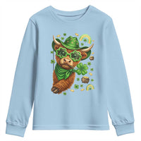 Funny Irish Highland Cow Youth Sweatshirt St Patricks Day Gift