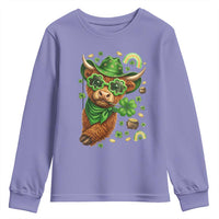 Funny Irish Highland Cow Youth Sweatshirt St Patricks Day Gift