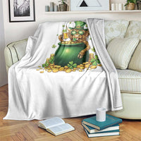Funny Highland Cow St Patricks Day Throw Blanket Farm Lover Gift