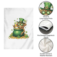 Funny Highland Cow St Patricks Day Garden Flag Farm Lover Gift