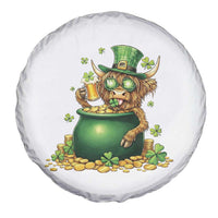 Funny Highland Cow St Patricks Day Spare Tire Cover Farm Lover Gift