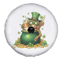 Funny Highland Cow St Patricks Day Spare Tire Cover Farm Lover Gift
