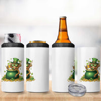Funny Highland Cow St Patricks Day 4 in 1 Can Cooler Tumbler Farm Lover Gift
