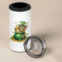 Funny Highland Cow St Patricks Day 4 in 1 Can Cooler Tumbler Farm Lover Gift