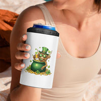 Funny Highland Cow St Patricks Day 4 in 1 Can Cooler Tumbler Farm Lover Gift