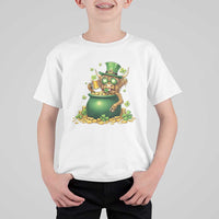 Funny Highland Cow St Patricks Day T Shirt For Kid Farm Lover Gift