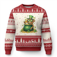 Funny Highland Cow St Patricks Day Ugly Christmas Sweater Farm Lover Gift