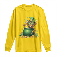 Funny Highland Cow St Patricks Day Long Sleeve Shirt Farm Lover Gift