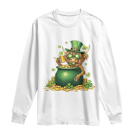Funny Highland Cow St Patricks Day Long Sleeve Shirt Farm Lover Gift