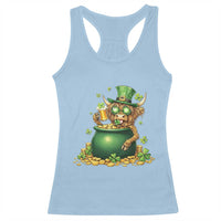 Funny Highland Cow St Patricks Day Racerback Tank Top Farm Lover Gift