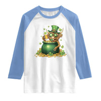 Funny Highland Cow St Patricks Day Raglan Shirt Farm Lover Gift