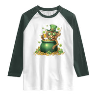 Funny Highland Cow St Patricks Day Raglan Shirt Farm Lover Gift