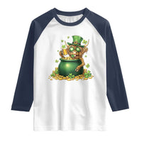 Funny Highland Cow St Patricks Day Raglan Shirt Farm Lover Gift