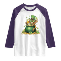 Funny Highland Cow St Patricks Day Raglan Shirt Farm Lover Gift