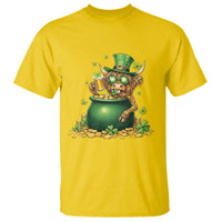 Funny Highland Cow St Patricks Day T Shirt Farm Lover Gift