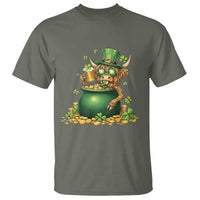Funny Highland Cow St Patricks Day T Shirt Farm Lover Gift