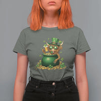 Funny Highland Cow St Patricks Day T Shirt For Women Farm Lover Gift