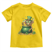 Funny Highland Cow St Patricks Day Toddler T Shirt Farm Lover Gift