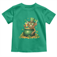 Funny Highland Cow St Patricks Day Toddler T Shirt Farm Lover Gift