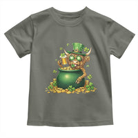 Funny Highland Cow St Patricks Day Toddler T Shirt Farm Lover Gift