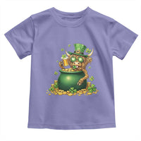 Funny Highland Cow St Patricks Day Toddler T Shirt Farm Lover Gift