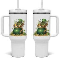 Funny Highland Cow St Patricks Day Tumbler With Handle Farm Lover Gift