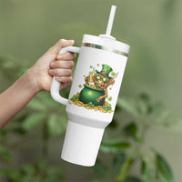 Funny Highland Cow St Patricks Day Tumbler With Handle Farm Lover Gift
