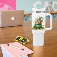 Funny Highland Cow St Patricks Day Tumbler With Handle Farm Lover Gift