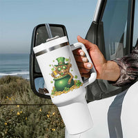 Funny Highland Cow St Patricks Day Tumbler With Handle Farm Lover Gift