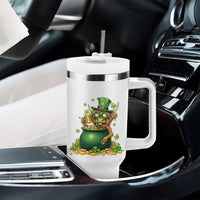 Funny Highland Cow St Patricks Day Tumbler With Handle Farm Lover Gift