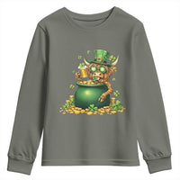 Funny Highland Cow St Patricks Day Youth Sweatshirt Farm Lover Gift