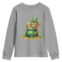 Funny Highland Cow St Patricks Day Youth Sweatshirt Farm Lover Gift