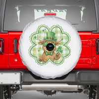 Funny Irish Highland Cow Shamrock Holiday Gift Spare Tire Cover