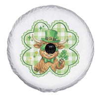 Funny Irish Highland Cow Shamrock Holiday Gift Spare Tire Cover