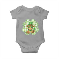 Funny Irish Highland Cow Shamrock Holiday Gift Baby Onesie