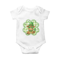 Funny Irish Highland Cow Shamrock Holiday Gift Baby Onesie