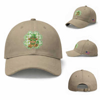Funny Irish Highland Cow Shamrock Holiday Gift Baseball Cap