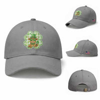 Funny Irish Highland Cow Shamrock Holiday Gift Baseball Cap