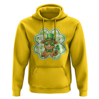 Funny Irish Highland Cow Shamrock Holiday Gift Hoodie