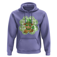 Funny Irish Highland Cow Shamrock Holiday Gift Hoodie